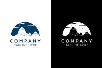 night sedona hills logo, logo panorama