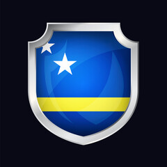 Curacao Silver Shield Flag Icon