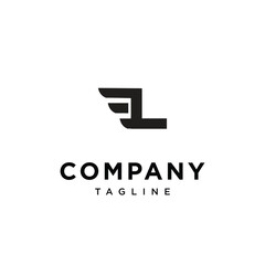 Letter L wings logo icon vector template