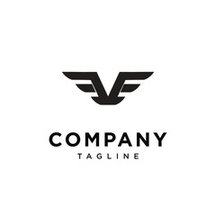 Letter V wings logo icon vector template