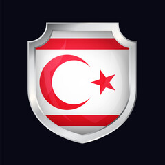 Northern Cyprus Silver Shield Flag Icon