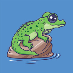 Cute  animal cartoon character vector Illustration.