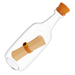 3D Rendered Bottle Game Asset