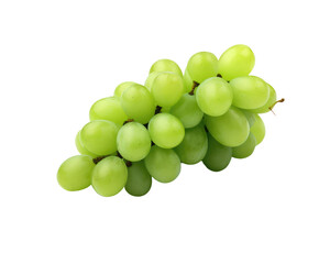 Green grape isolated on transparent background