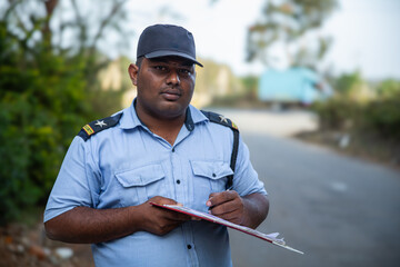 Security personnel is actively on duty.