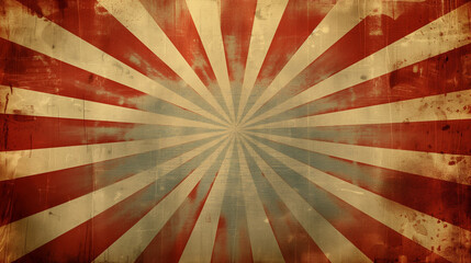 Vintage-style background with grungy red and beige rays, ideal for patriotic or historical concepts