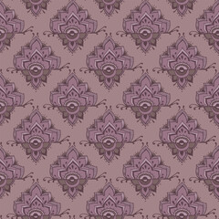 Traditional damask baroque ornamental vintage ancient seamless pattern