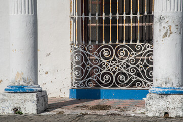 colorful colonial facade Tlacotalpan Mexico