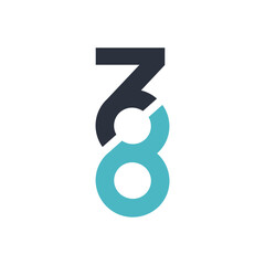 Monograms of the numbers 7 and 8