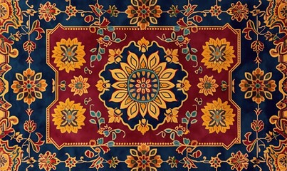 carpet pattern. Indian sari patola motif 
