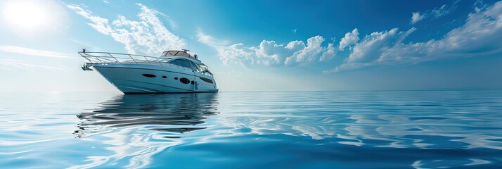 yacht on ocean blue