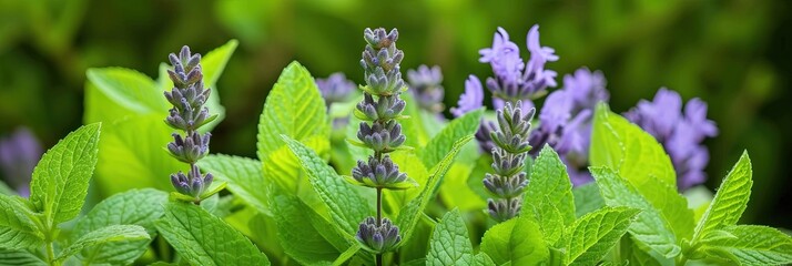 mint and lavender outdoor herbs