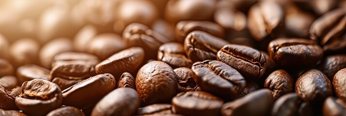 coffee beans on solid background with copy space
