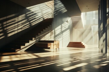 Intersecting beams of light creating a mesmerizing interplay of shadows and reflections.
