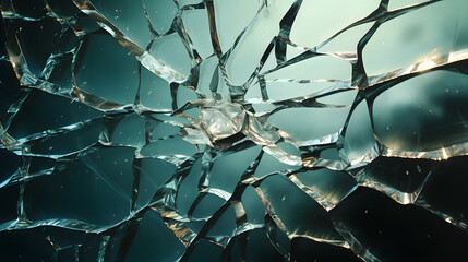 Crack on the glass - obrazy, fototapety, plakaty
