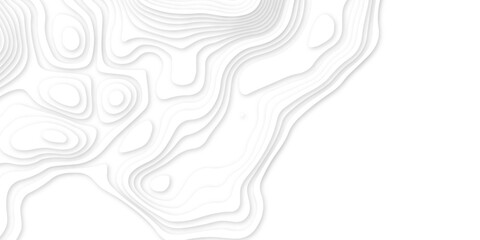 Topographic canyon geometric map relief texture with curved layers and shadow. Abstract realistic papercut decoration textured with wavy layers