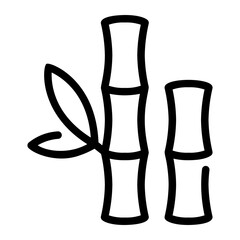 bamboo line icon