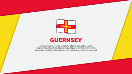 Guernsey Flag Abstract Background Design Template. Guernsey Independence Day Banner Cartoon Vector Illustration. Guernsey Banner