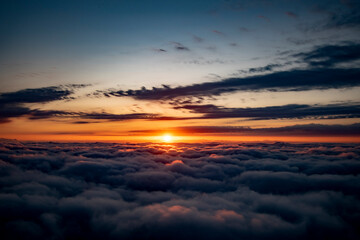 Sunrise from a hot air balloon over the hunter valley