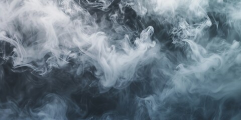 Ethereal smoke pattern, blending soft grays, whites, and subtle blues, creating a mysterious and mystical atmosphere - obrazy, fototapety, plakaty