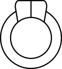 Rounded filled Editable stroke Glow Wristband Icon