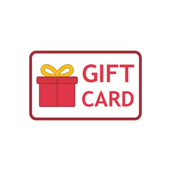 Gift card icon design template isolated