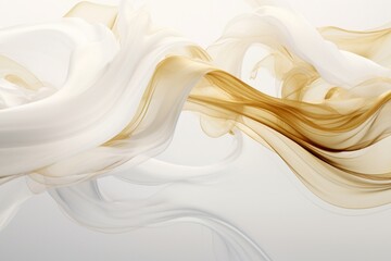 Liquid luxury comes to life in this high-definition image, where white and gold create an enchanting abstract symphony.