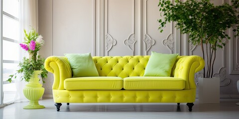 Stylish sofa in a lovely living room.