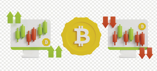 Cryptocurrency 3d icons clipart. Crypto 3d icons for homepage or UIUX.