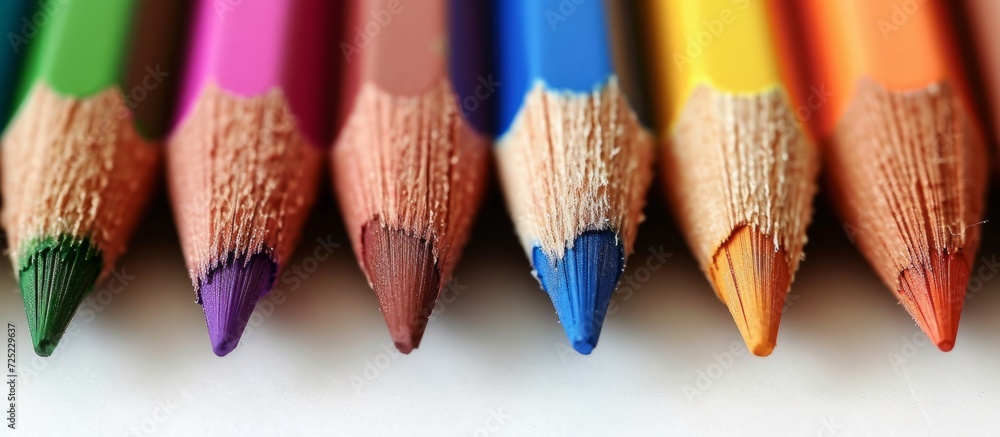 Poster some colored pencils, some macro or with gaps for client content.