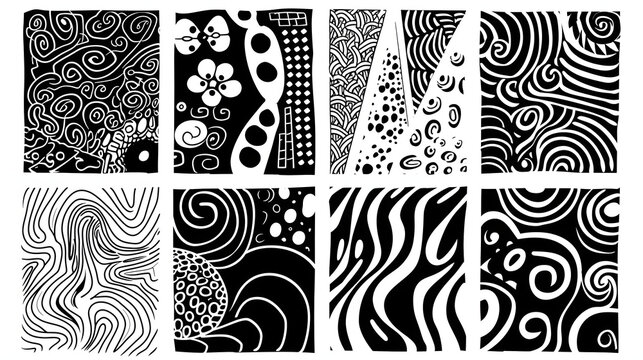 Pattern design in zentangle and mandala style. Coloring image for therapy and stress relief for adults and children.
