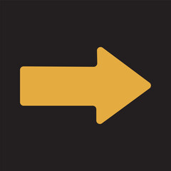 Orange arrow to the right / vector, isolated