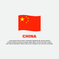 China Flag Background Design Template. China Independence Day Banner Social Media Post. China Background