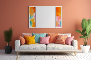 modern colorful living room interior design