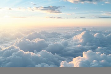 Beautiful clouds panorama of clouds above the clouds - obrazy, fototapety, plakaty
