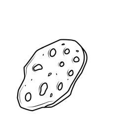 Hand Drawn Asteroid Rock Doodle 