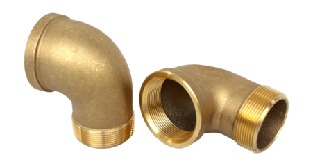 Pipe connection, steel brass elbow
