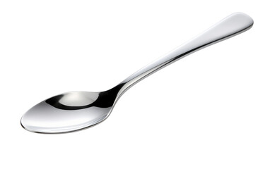 High-Performance Steel Dessert Cutlery Isolated on Transparent Background PNG.