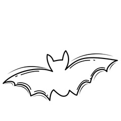 Hand Drawn Bat Doodle 