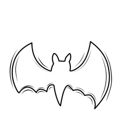 Hand Drawn Bat Doodle 