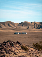 RV Camper Sand Dunes Desert