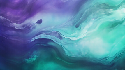 Fototapeta na wymiar Neptune's Whisper: Cosmic Purple and Aquamarine Fusion 