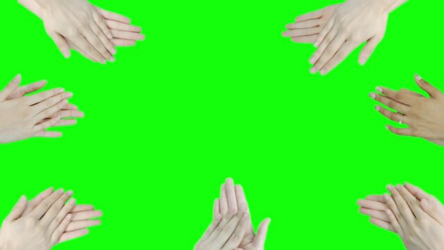 Applause animation, Isolated background. Matte alpha channel for composition on green background.