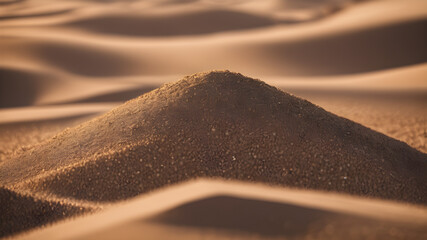 close up of a sand mountain 