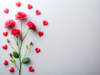 minimalistic flower and heart background