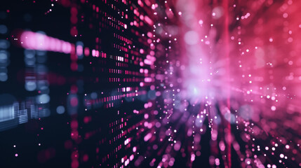 Obraz premium Digital Nexus: A Glowing Cluster of Innovation. Generative AI