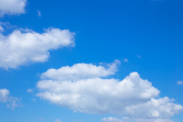 Naklejka na ściany i meble Blue sky with white clouds, background, template, sky landscape