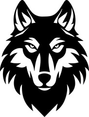 Wolf Head Tattoo Icon.