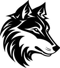 Wolf Head Tattoo Icon.
