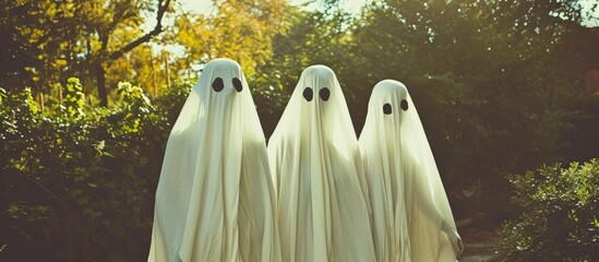 The Ghost Challenge is a popular trend among young people, where they dress in white sheets to represent ghosts.